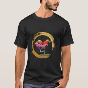 Zen Bonsai Tree Japanese Circle Enso Asian Art T-Shirt