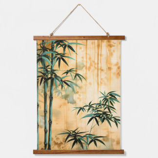 Zen Botanical Nature Bamboo Forest Hanging Tapestry