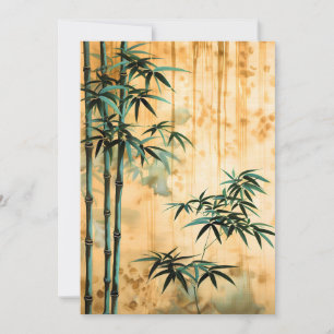 Zen Botanical Nature Bamboo Forest Holiday Card