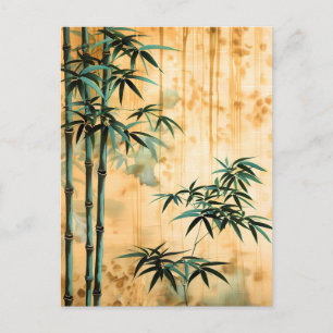 Zen Botanical Nature Bamboo Forest Holiday Postcard