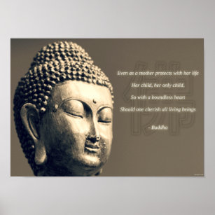 Zen Buddha Cherish Mother Quote Inspirational Poster