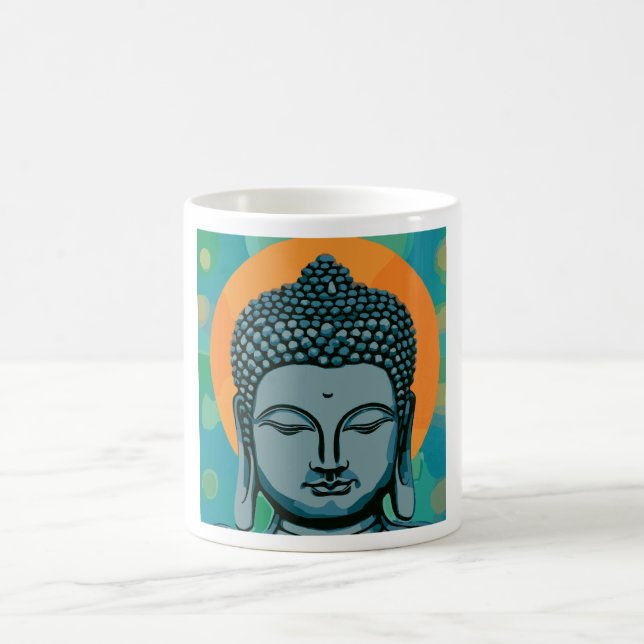 Zen Buddha Head  Coffee Mug (Center)