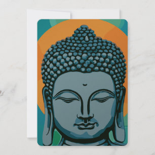 Zen Buddha Head Invitation