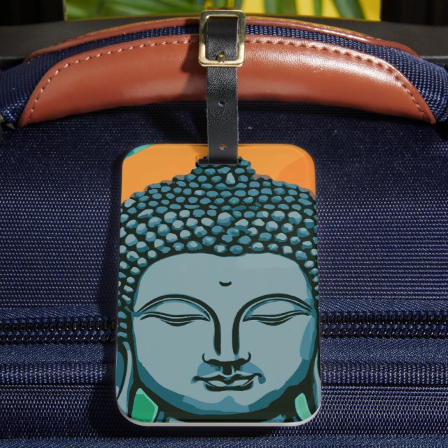 Zen Buddha Head  Luggage Tag (Front Insitu 2)