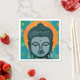 Zen Buddha Head  Napkin