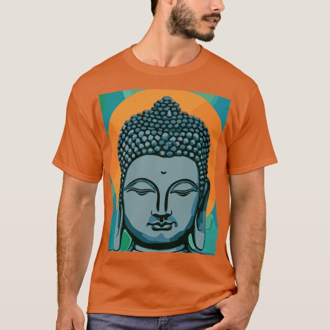 Zen Buddha Head  T-Shirt (Front)