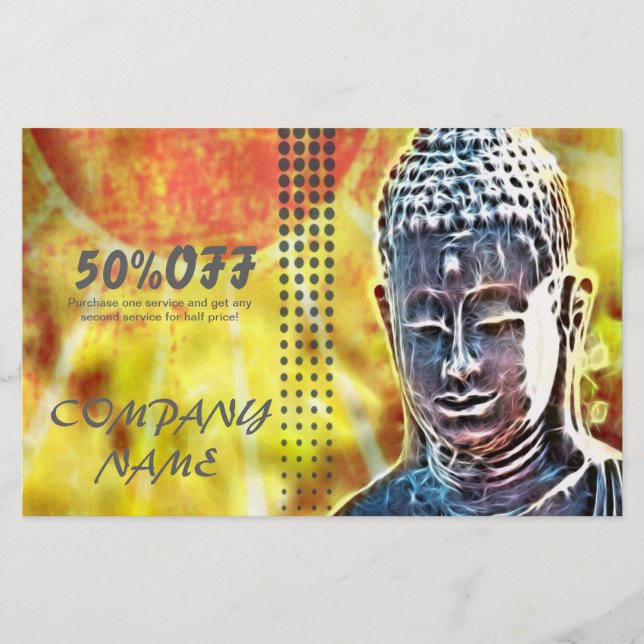 Zen buddha meditation Yoga Massage Therapist Flyer (Front)