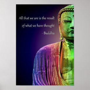 Zen Buddha Quote Inspirational Spiritual Poster