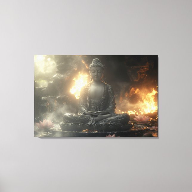 ZEN - BUDDHISM - MEDITATION CANVAS PRINT (Front)