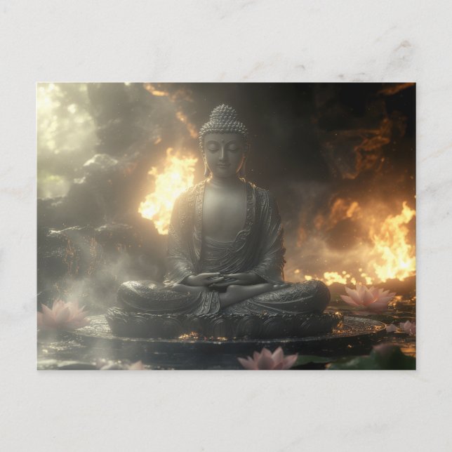 ZEN - BUDDHISM - MEDITATION POSTCARD (Front)