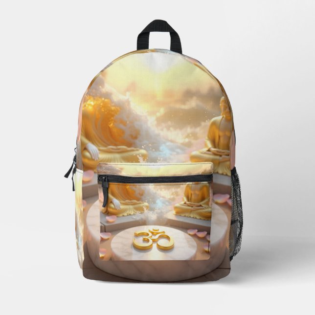 ZEN - BUDDHISM - OM PRINTED BACKPACK (Front)