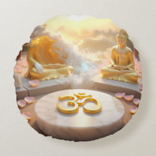 ZEN - BUDDHISM - OM ROUND CUSHION
