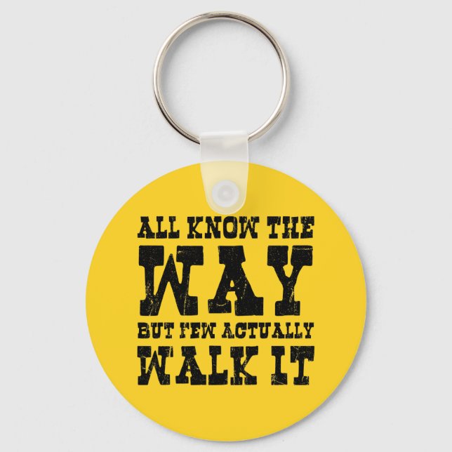 Zen Buddhism Spaghetti Western Style Key Ring (Front)