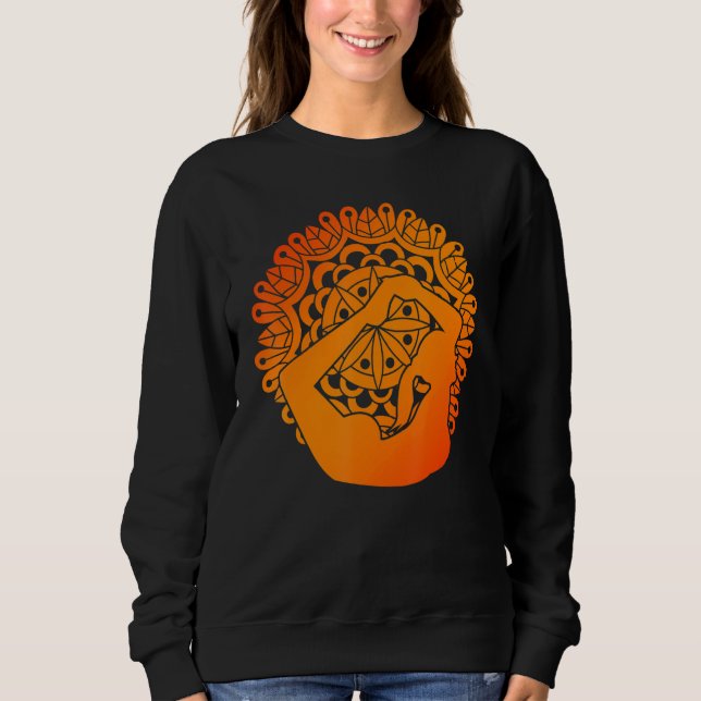 Zen Buddhism Spiritual Mediation Mandala Yoga Sweatshirt (Front)