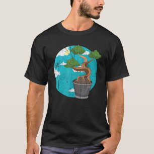 Zen Buddhist Bonsai Aesthetic Japan Clouds Bonsai T-Shirt