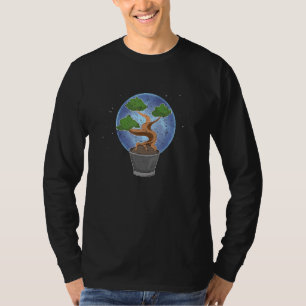 Zen Buddhist Moon Japanese Art Bonsai Bonsai Tree T-Shirt