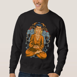 Zen Buddhist Spiritual Yoga Meditation Asian Eleph Sweatshirt