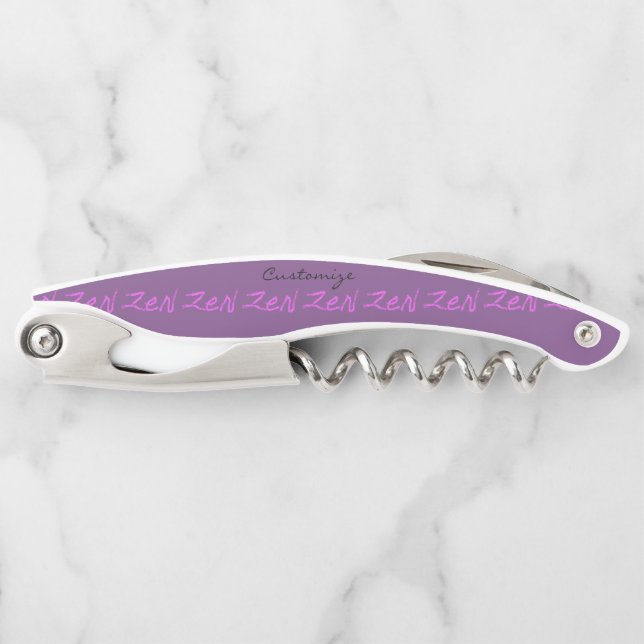 zen calligraphy Thunder_Cove pink/purple Corkscrew (Front)