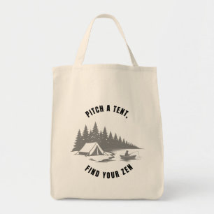 Zen Camper Badge Tote Bag