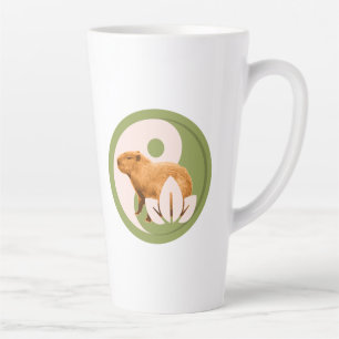 Zen Capybara Yin Yang Peaceful Nature Art Latte Mug