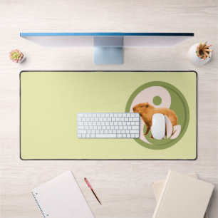 Zen Capybara Yin Yang Peaceful Nature Desk Mat