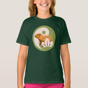 Zen Capybara Yin Yang Peaceful Nature T-Shirt
