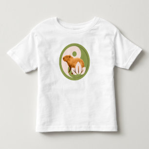 Zen Capybara Yin Yang Peaceful Nature Toddler T-Shirt