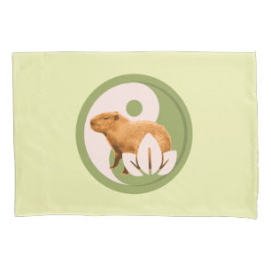 Zen Capybara Yin Yang Pillowcase