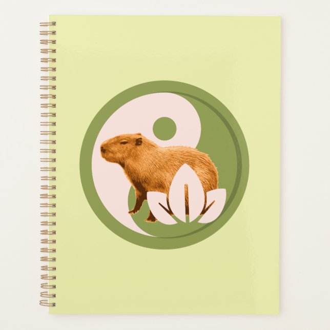 Zen Capybara Yin Yang Planner (Front)
