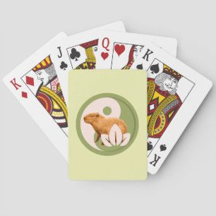 Zen Capybara Yin Yang Playing Cards