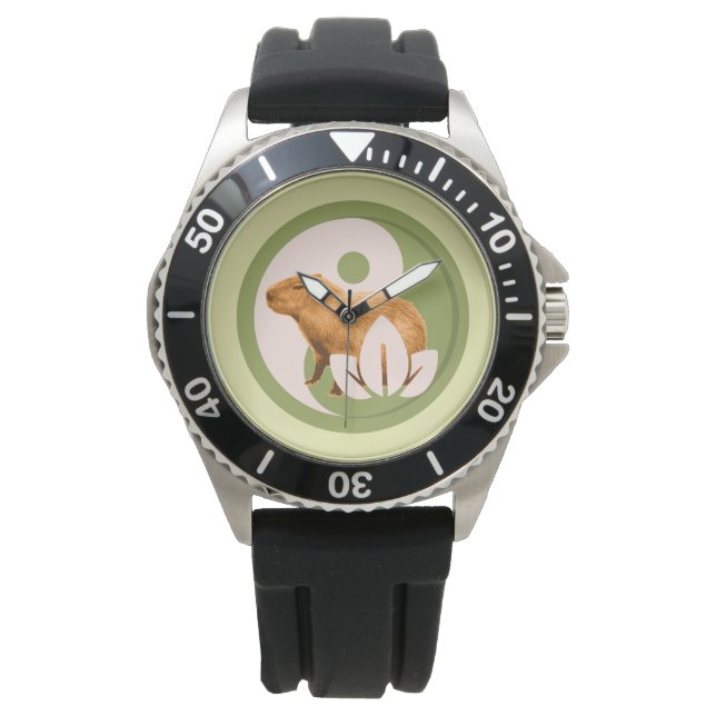 Zen Capybara Yin Yang Watch (Front)