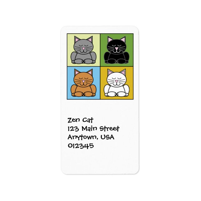 Zen Cat Address Label (Front)