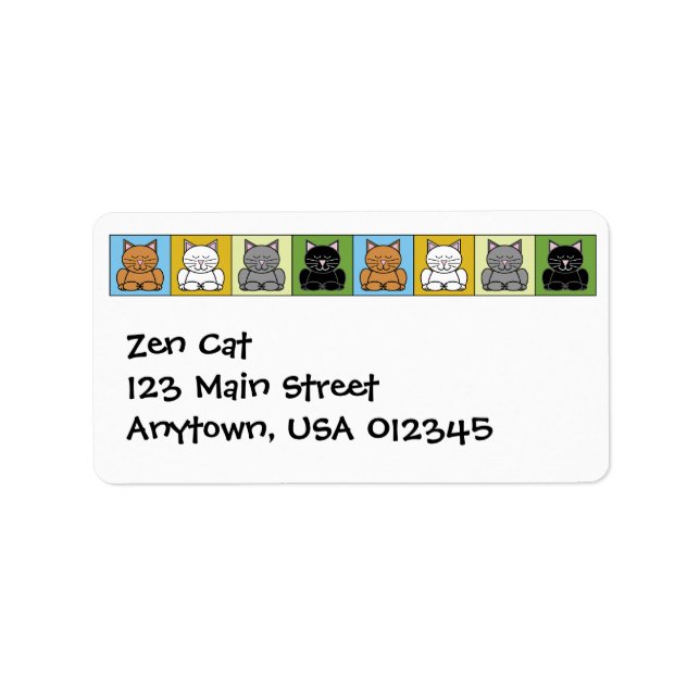 Zen Cat Address Label (Front)
