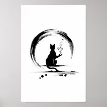 Zen Cat's Meditation Poster