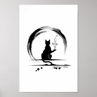 Zen Cat's Meditation Poster