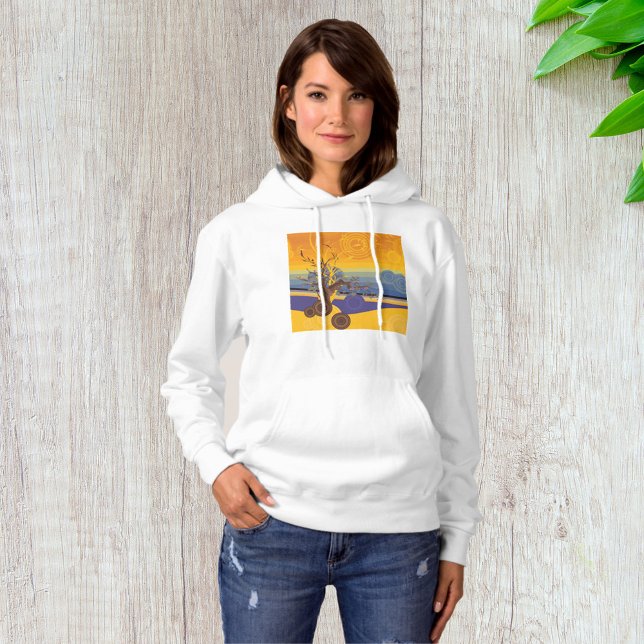 Zen Cherry Blossom Tree Abstract Sunset Art Hoodie (Creator Uploaded)