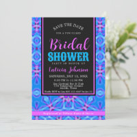 Zen Chill Blue Pink Purple Bridal Shower Party