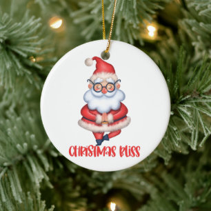 Zen Christmas Santa Ornament