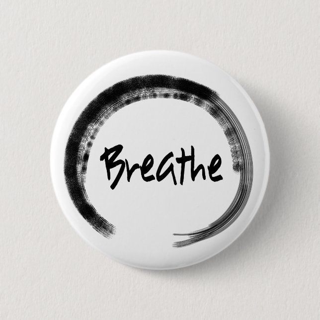Zen Circle - Breathe - Yoga Pin Buttons (Front)