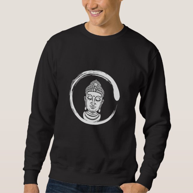 Zen Circle Buddha Sweatshirt (Front)