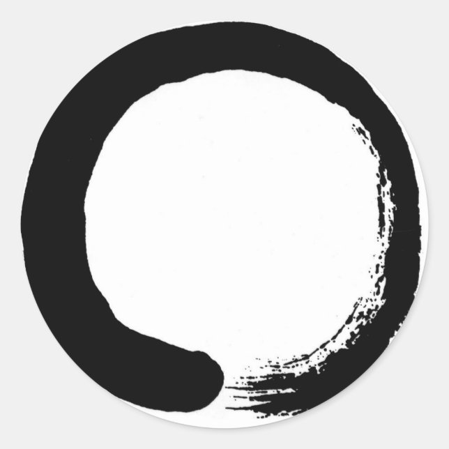 Zen Circle Classic Round Sticker (Front)