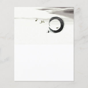 Zen Circle Enso Koi Brush Painting Art
