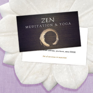 Zen Circle Enso Yoga and Meditation Buddhist Business Card