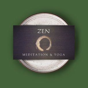 Zen Circle Enso Yoga and Meditation Buddhist Business Card