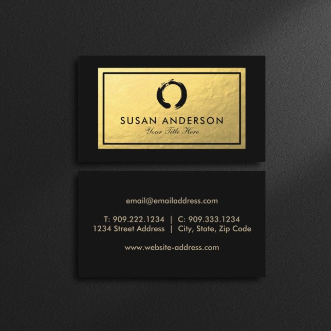 Zen Circle - Faux Gold Foil Business Card (Creator Uploaded)