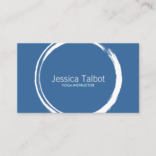 ZEN CIRCLE in WHITE/BLUE II Business Card (Front)