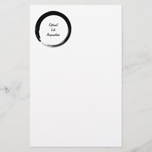 Zen Circle with logo v2 Stationery (Front)