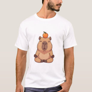 Zen Citrus Capybara – Peaceful Cartoon Capybara T-Shirt
