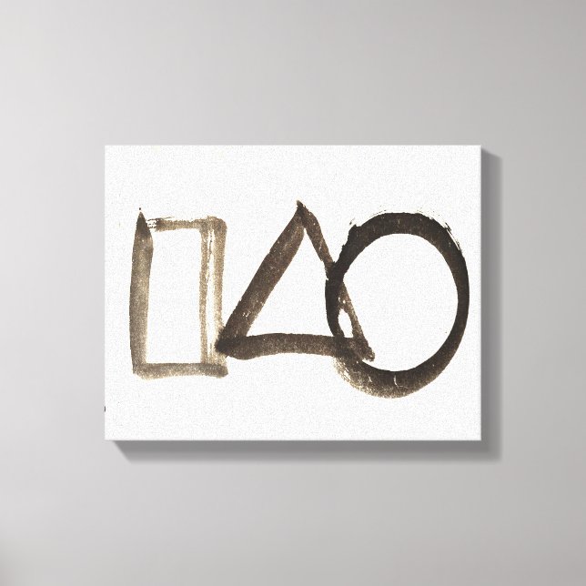 Zen Classics - Gibon Sengai - Circle, Triangle, Canvas Print (Front)