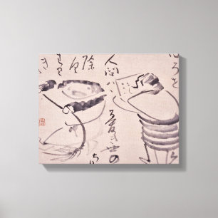 Zen Classics - Gibon Sengai - Kanzan and Jittoku Canvas Print